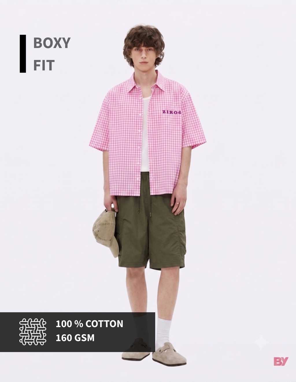 Z6 BOXY FIT OXFORD GINGHAM SHIRT
