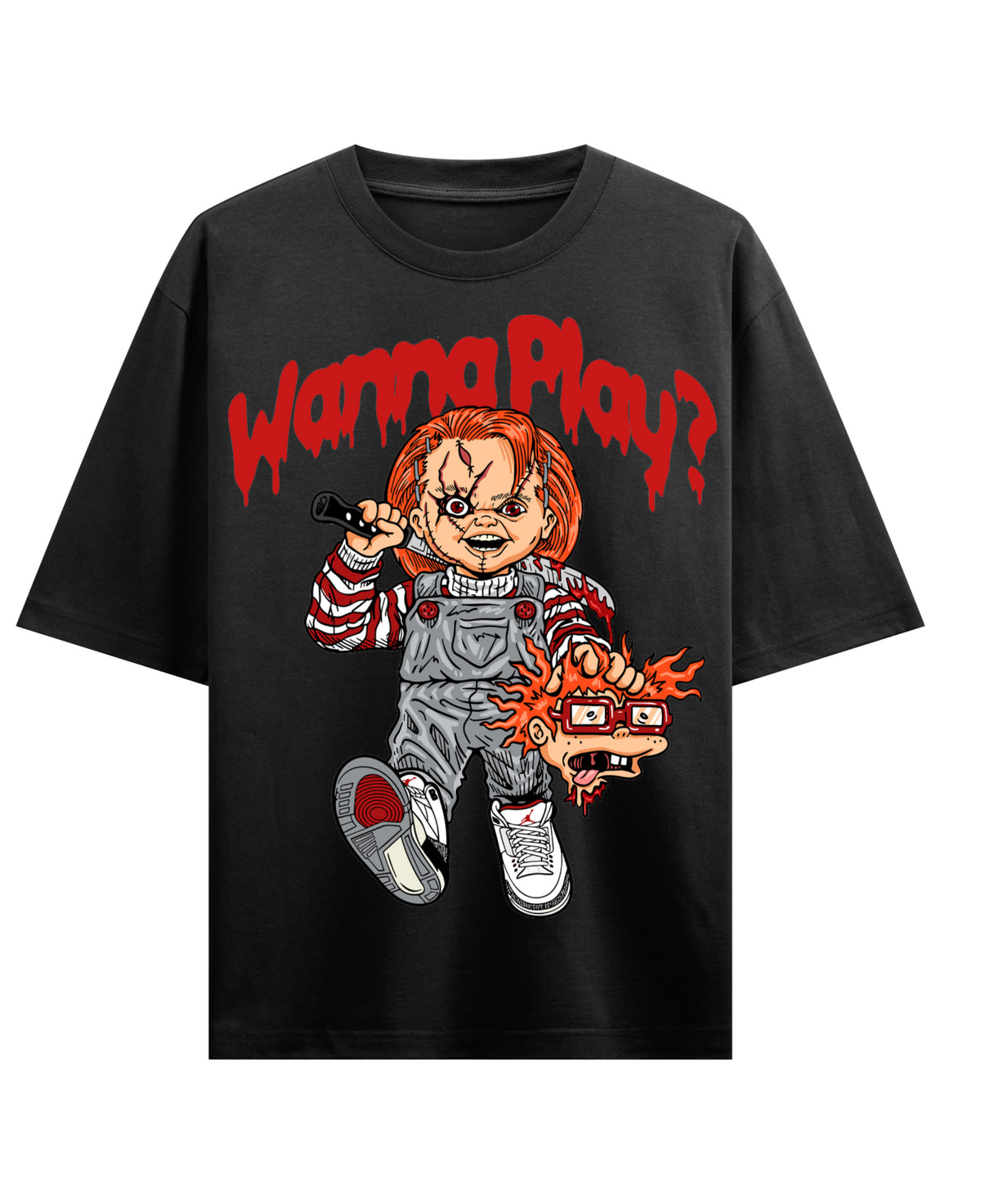 Black Oversized T-shirt Front Design