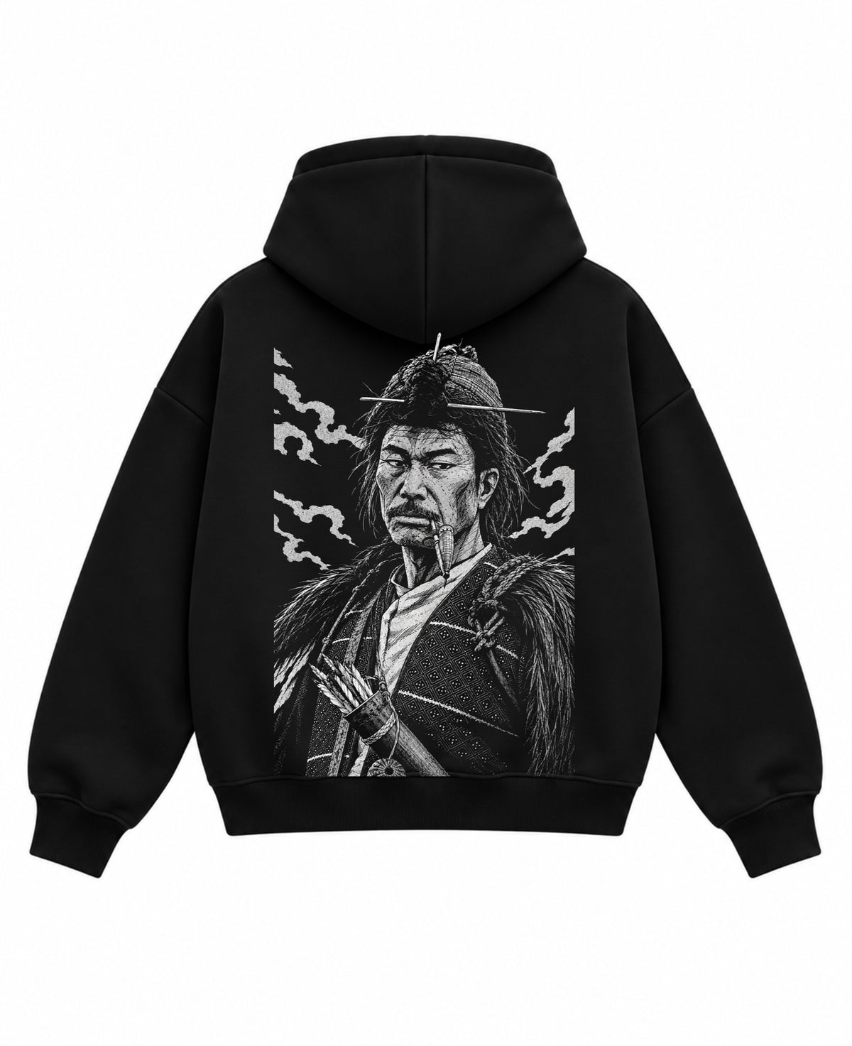 Black Boxy Hoodie Back Design