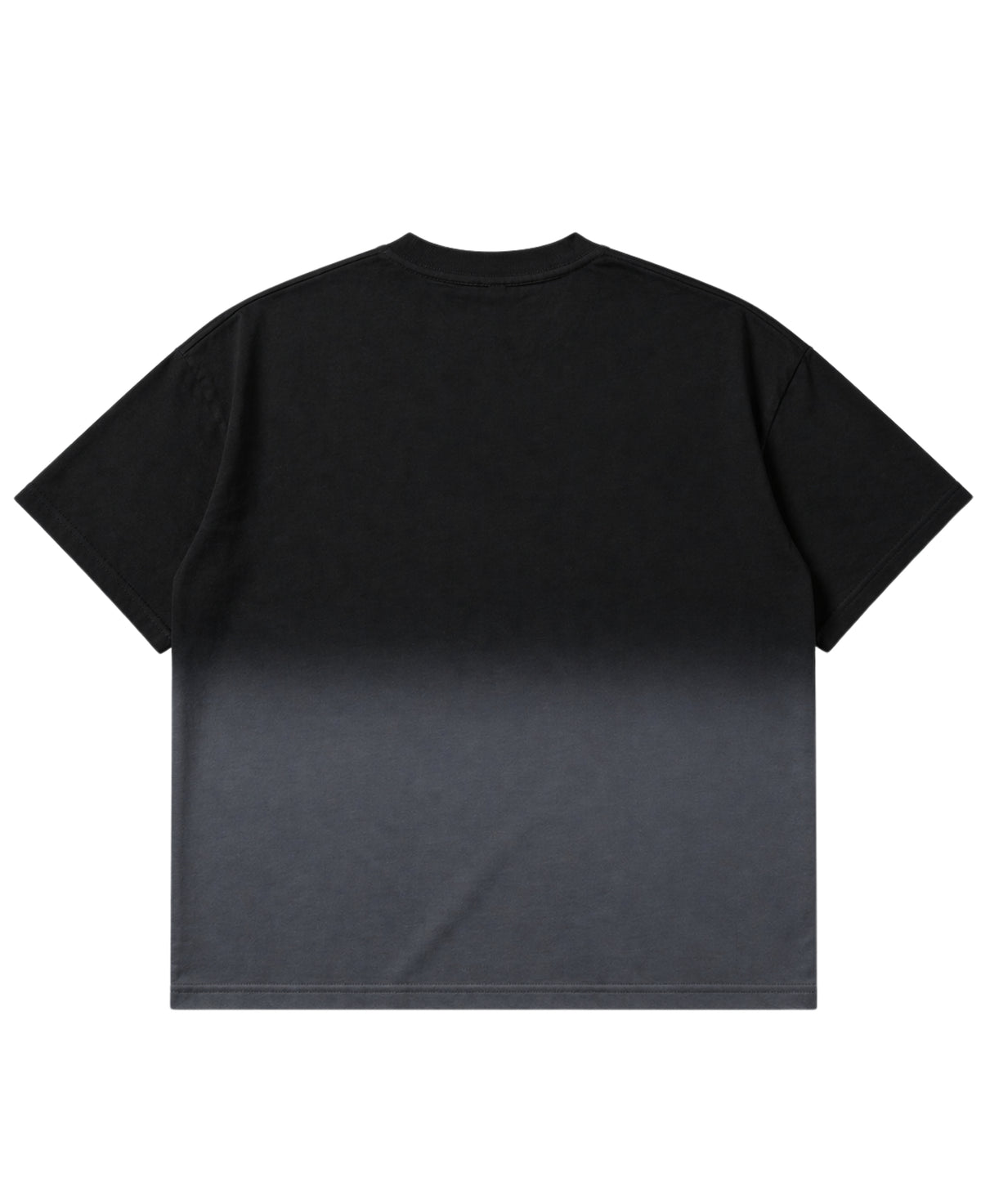 Black Ombré Wash Boxy Fit T-shirt Back Design
