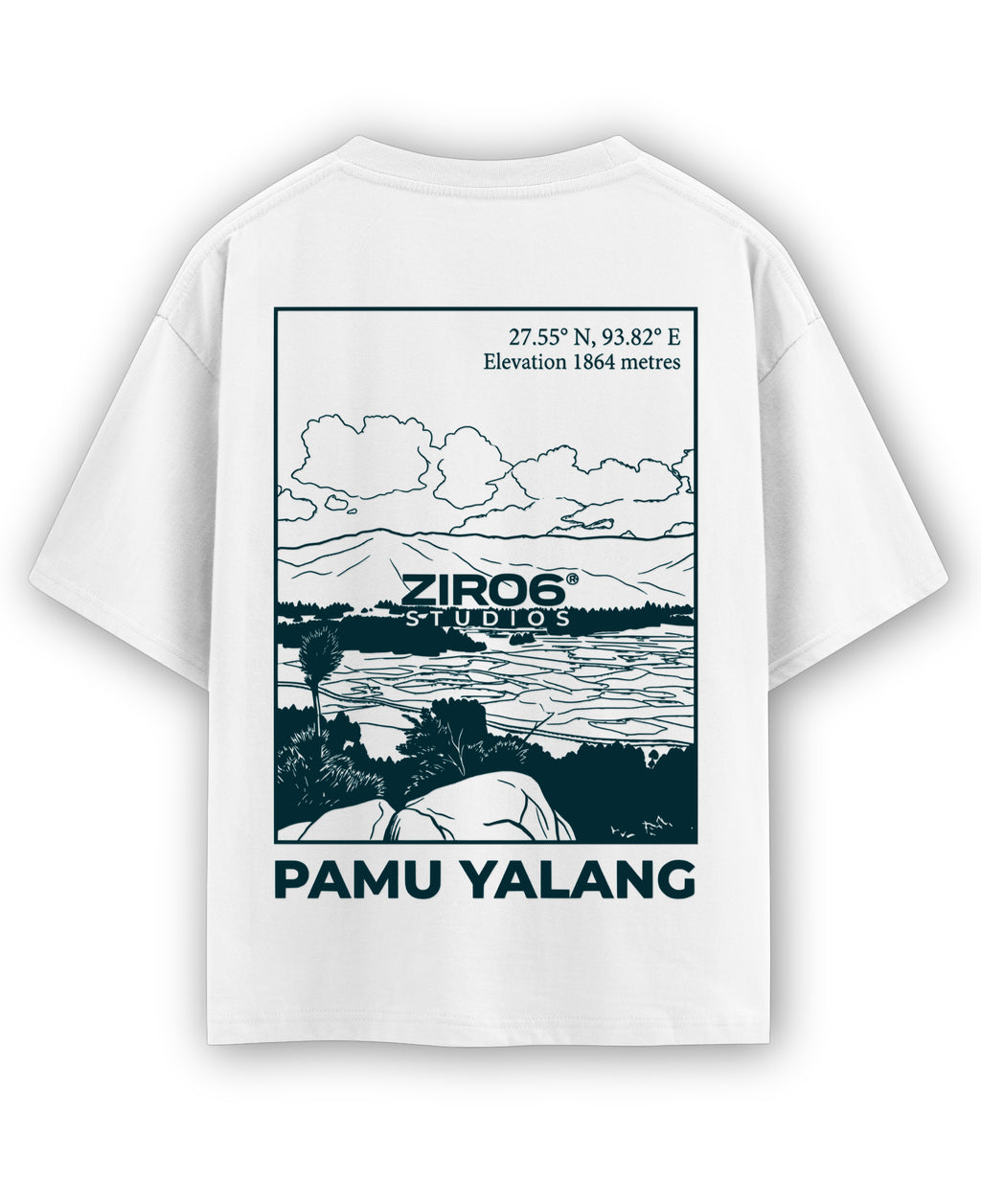 White Oversized T-shirt Back Design