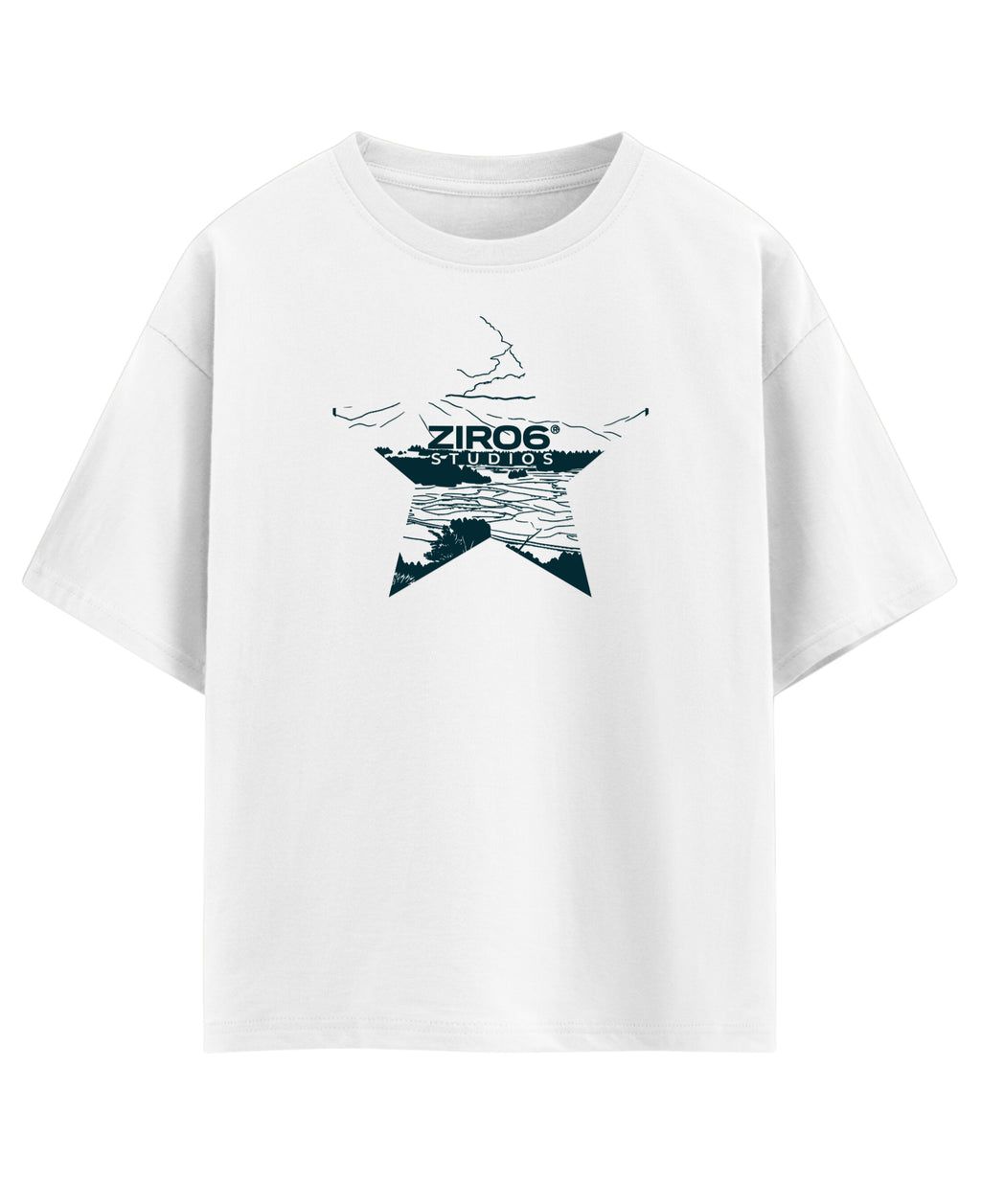 White Oversized T-shirt Front Design