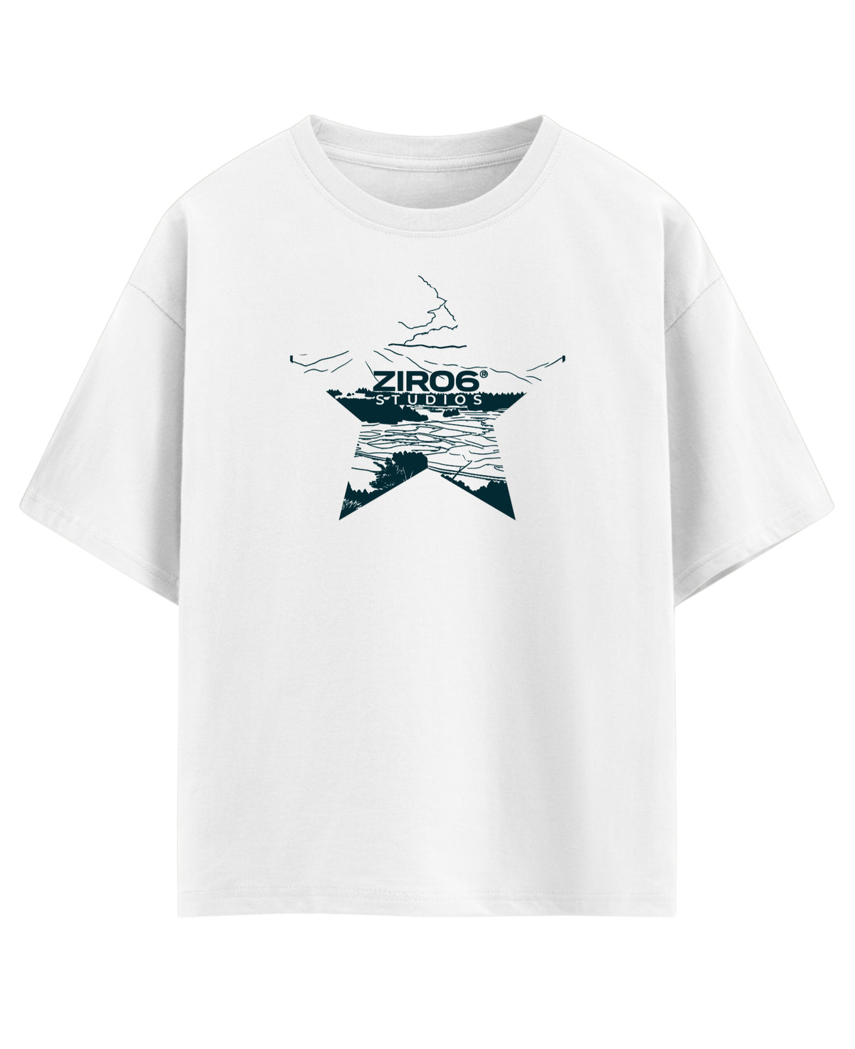 White Oversized T-shirt Front Design