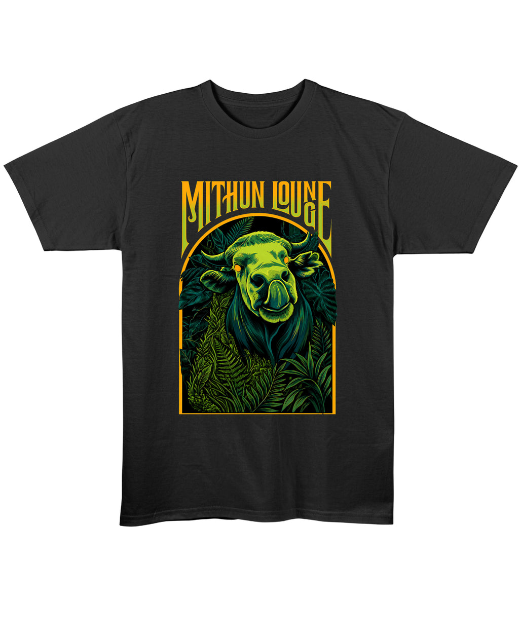 Black Regular Fit T-shirt Front Design