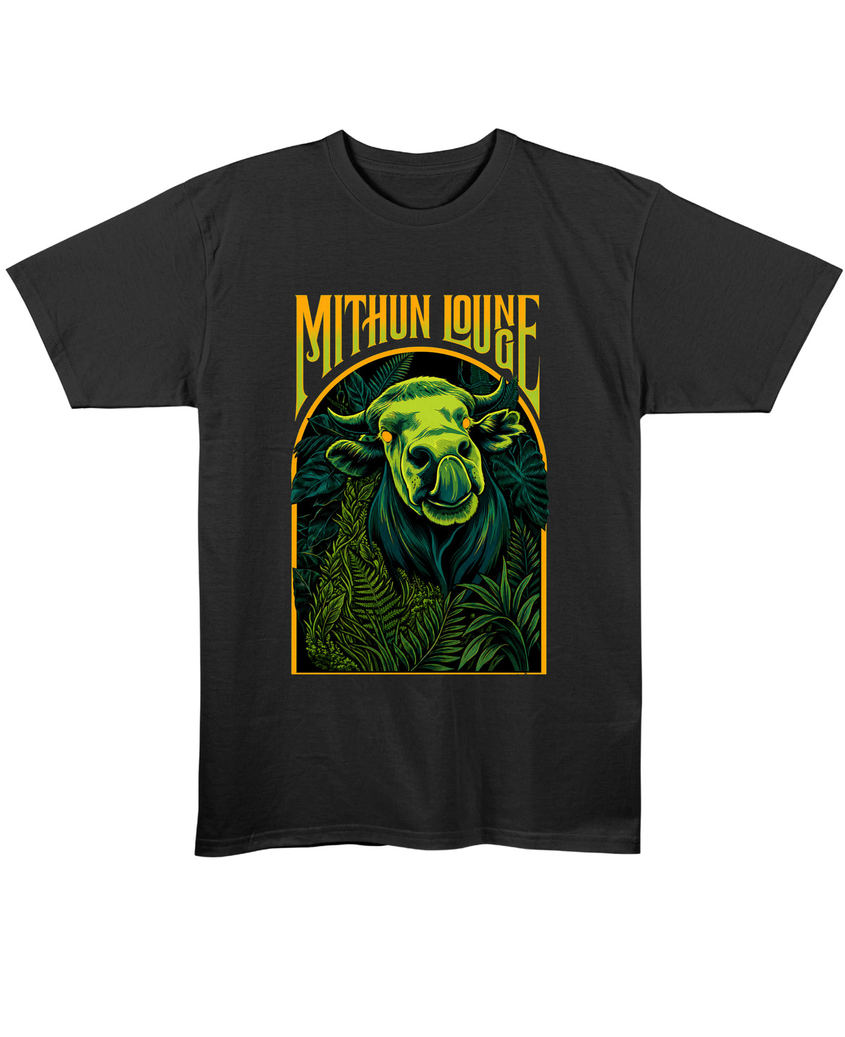 Black Regular Fit T-shirt Front Design