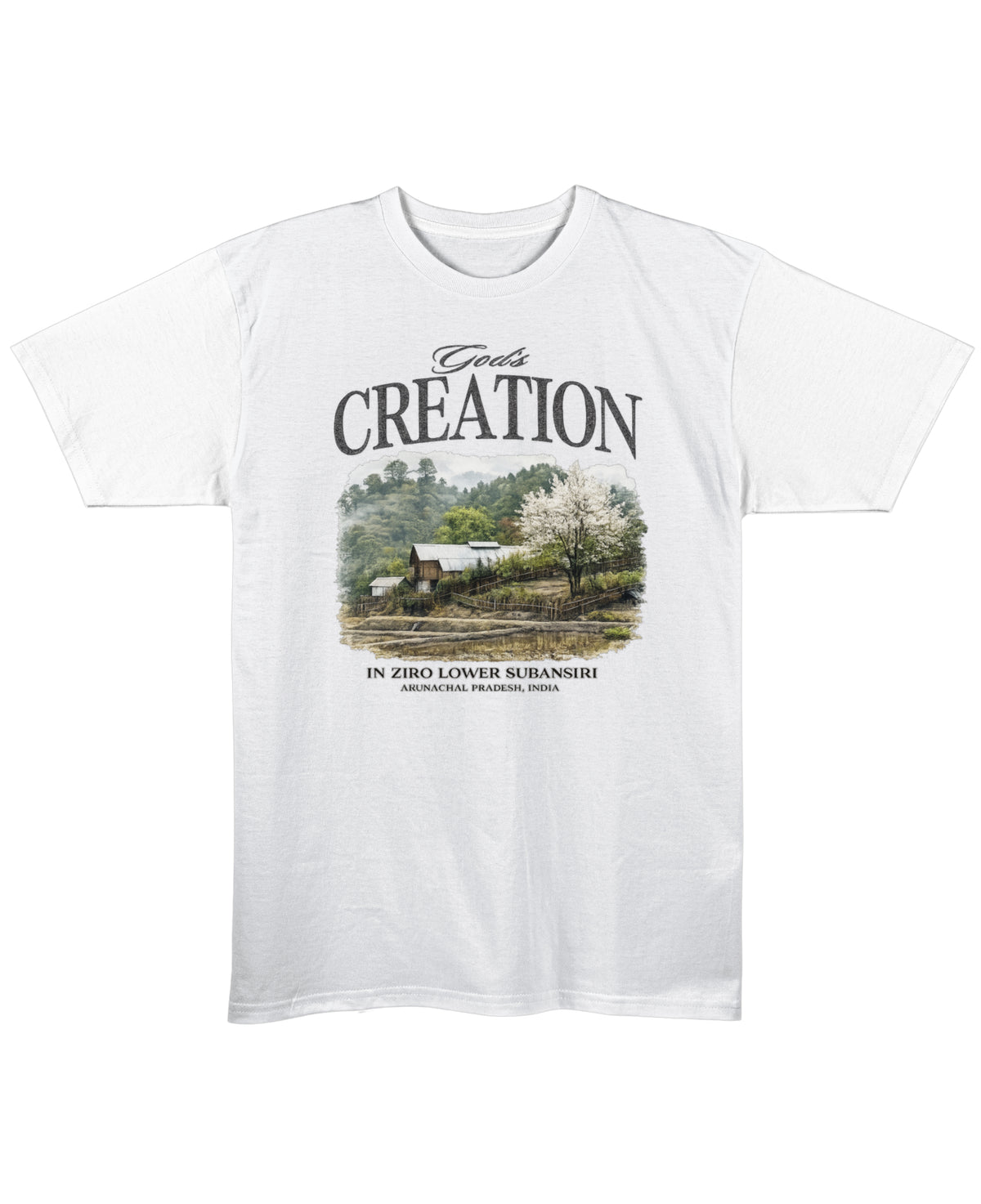 White Regular Fit T-shirt Front Design