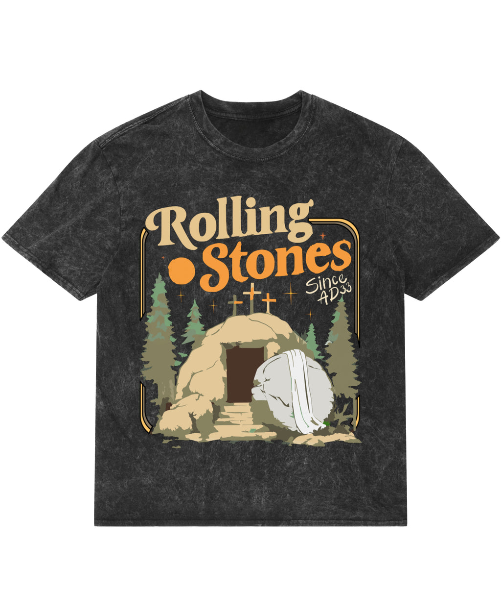 Acidwash Oversized T-shirt Front Design