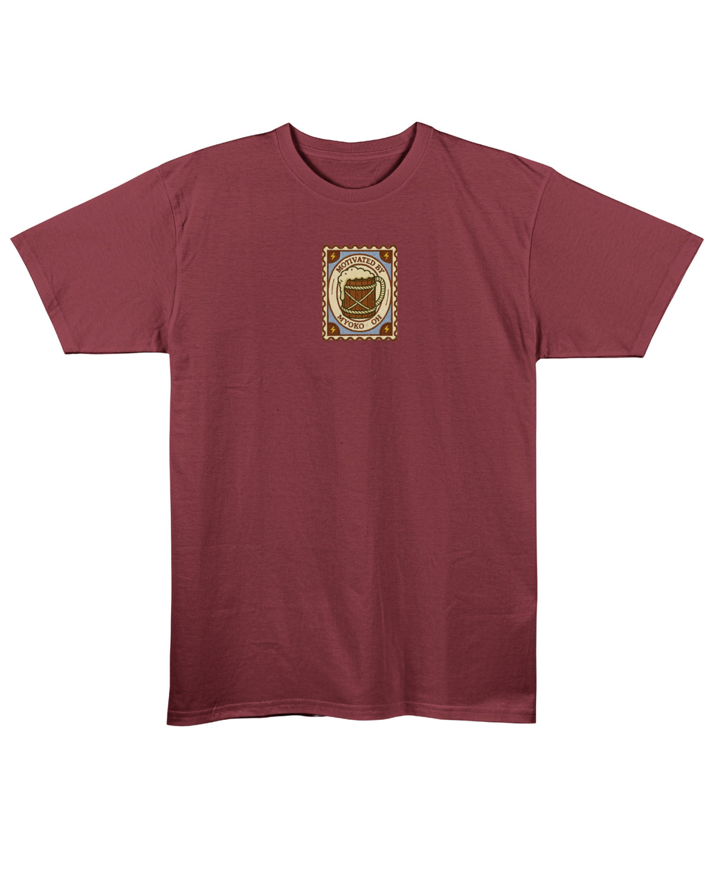 Maroon Regular Fit T-shirt Front Design