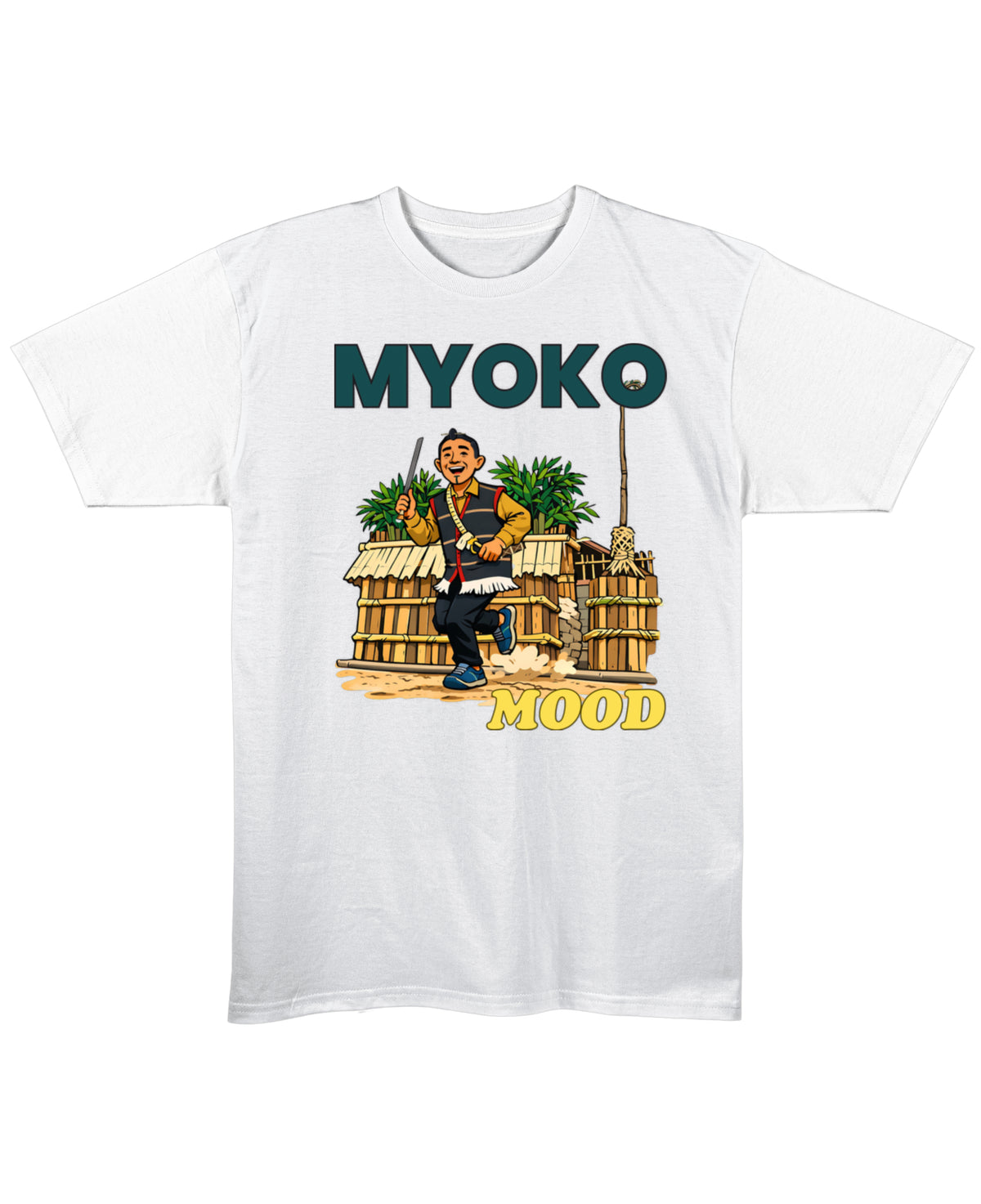 White Regular Fit T-shirt Front Design